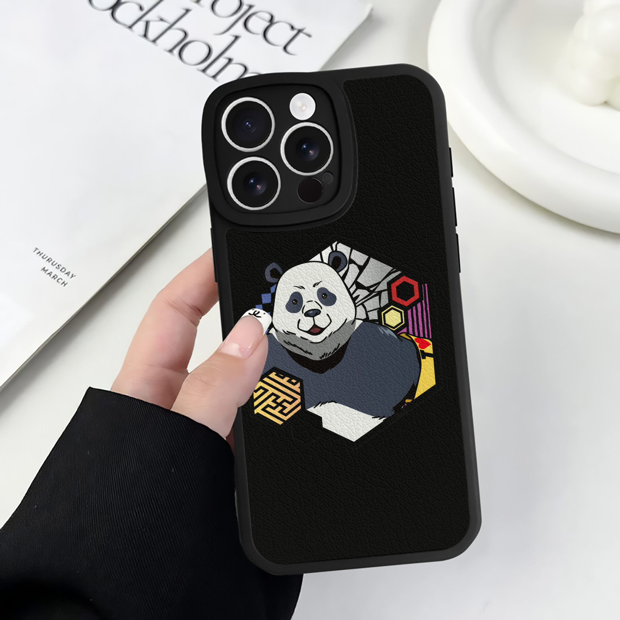 （画像用） 呪術廻戦 Jujutsu Kaisen 【iPhone 16シリーズ対応】シリコンスマホケース（レザー調） 材質：シリコン